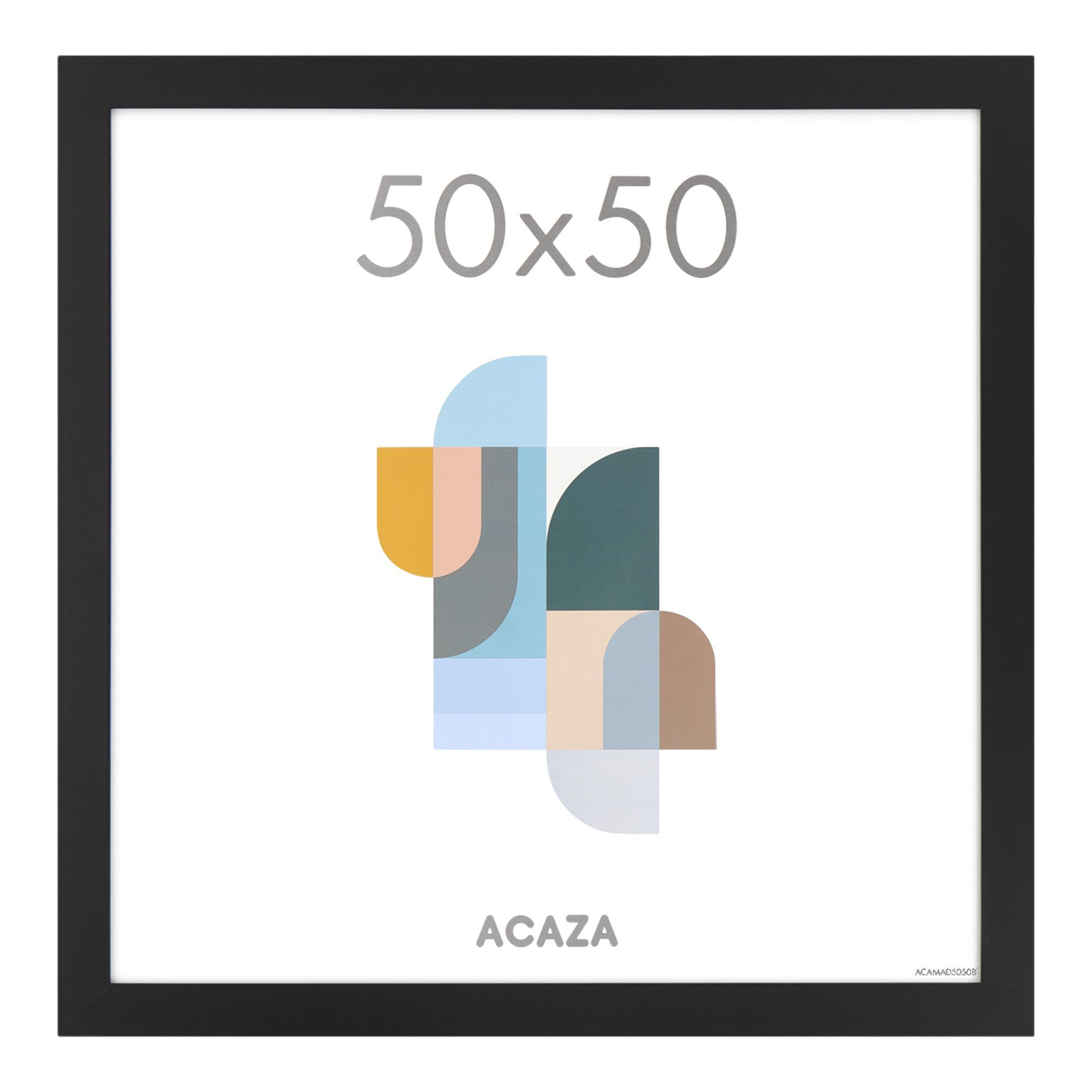 Bilderrahmen - Fotorahmen - Wechselrahmen - 50x50 cm - MDF - Schwarz