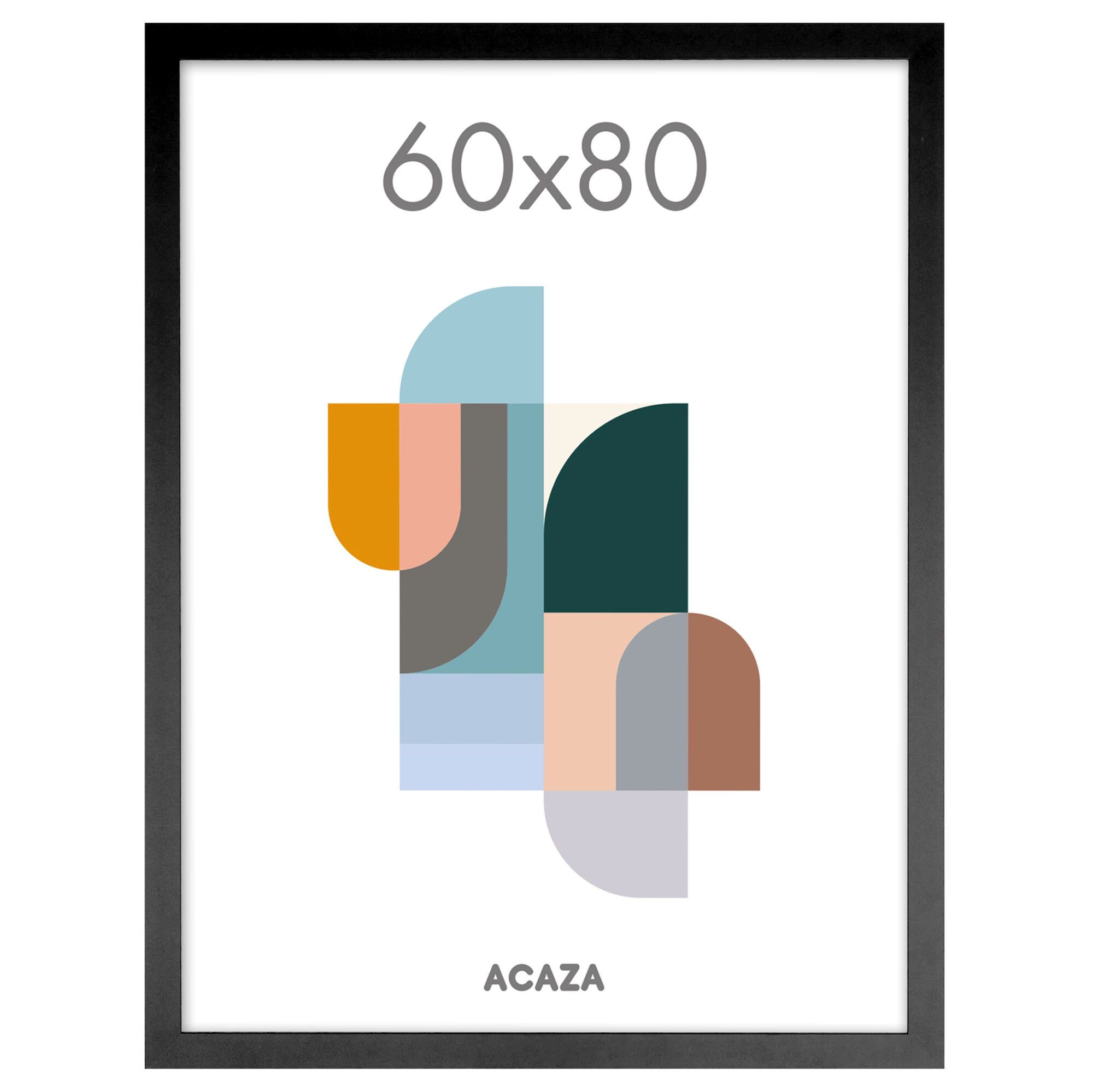 Bilderrahmen 60 x 80 cm mit bruchsicherem Plexiglas für Fotowand, großer Fotorahmen für Poster oder Bilder als Bilderwand Deko, Bilderrahmen schwarz