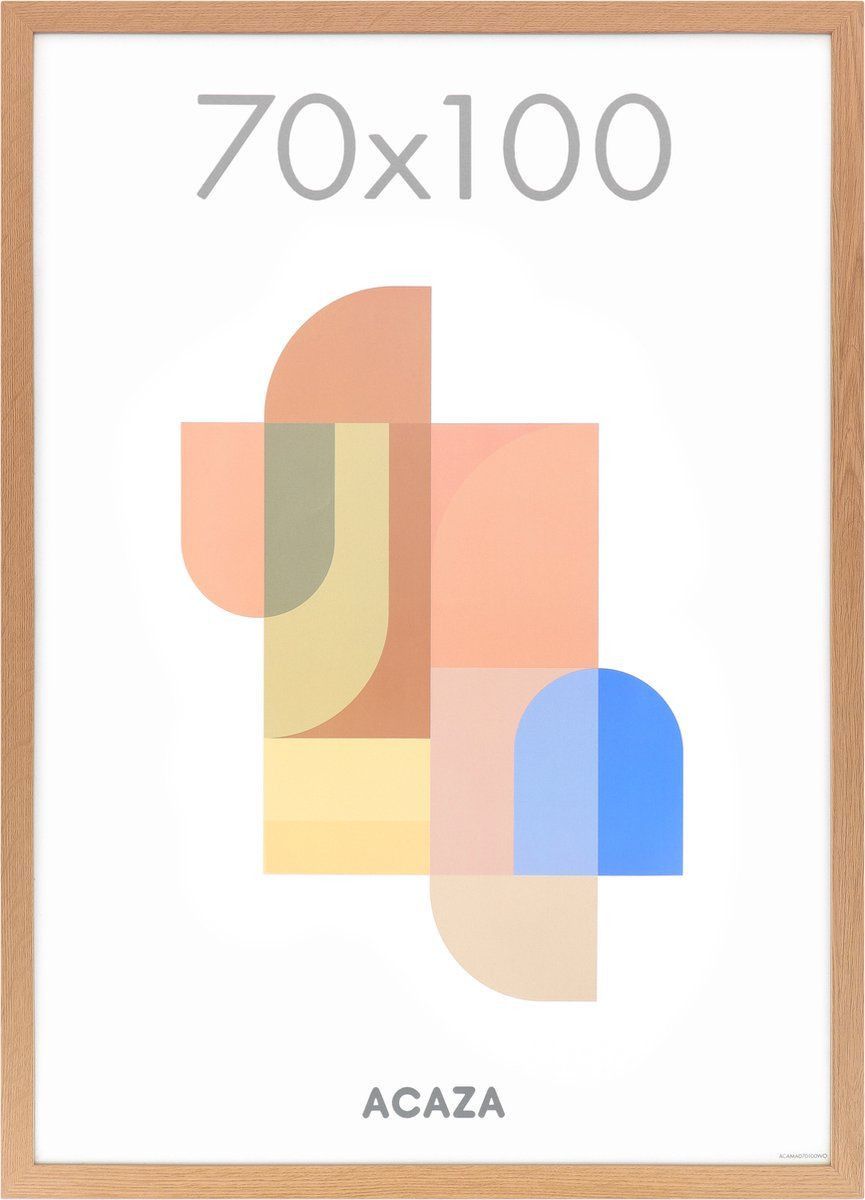 Bilderrahmen – Wechselrahmen für Poster – Posterrahmen 70x100 cm – Bilderrahmen aus MDF-Holz – warme Eiche