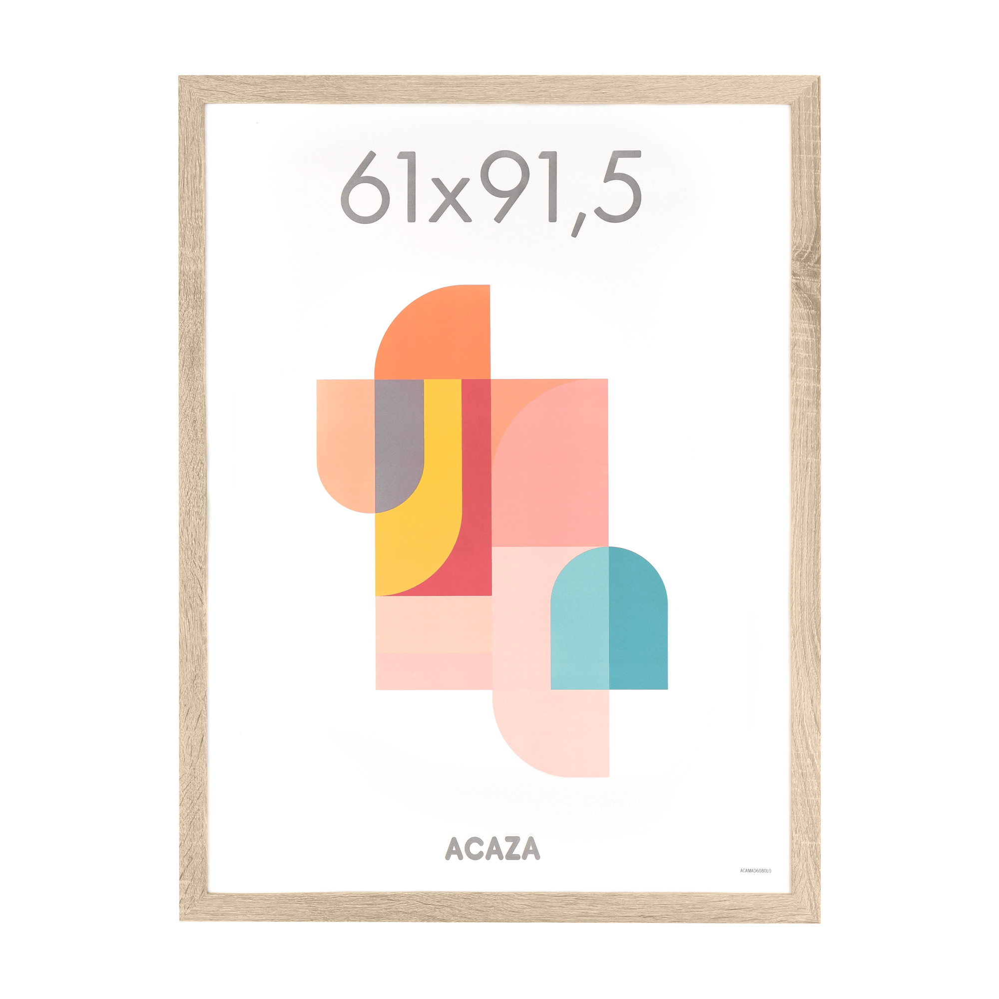 Fotorahmen - Bilderrahmen - 61x91,5 cm - MDF-Holz - Farbe: Eiche hell