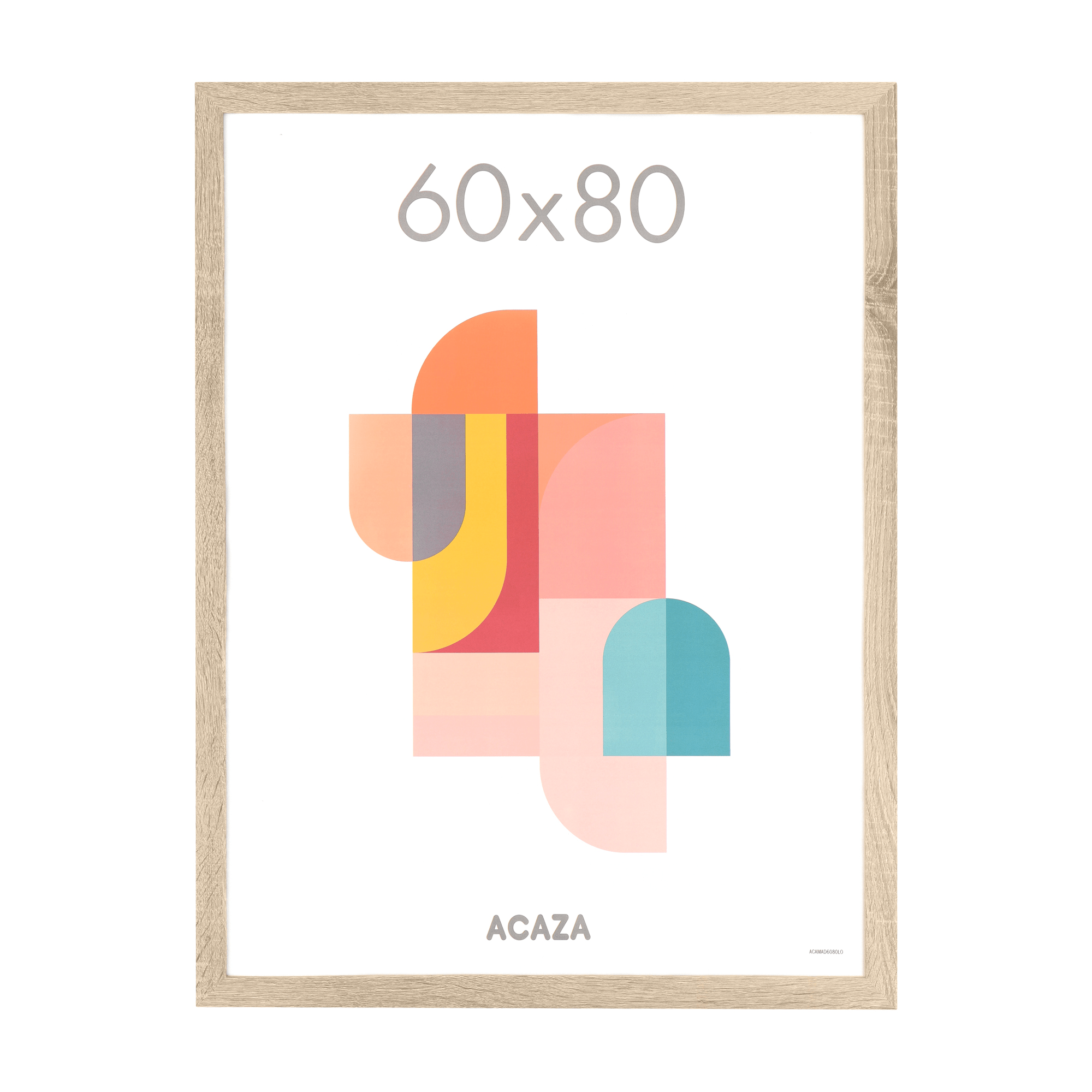 Fotorahmen - Fotorahmen - 60x80 cm - MDF-Holz - Farbe: Eiche hell