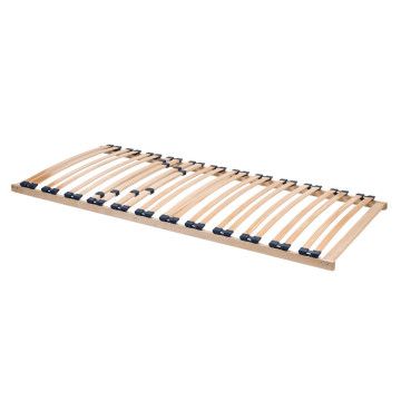 Stabiler Lattenrost 90 x 200 cm, Holzlatten aus 100% Buche, Kopfteil nicht verstellbar, für jedes Bett und jede Matratze kompatibel, 24 Federleisten mit Verstärkung im Schulterbereich