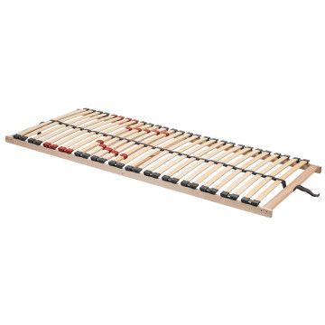 Stabiler Lattenrost 90x200cm, Holzlatten aus 100% Buche, Kopfteil nicht verstellbar, für jedes Bett und jede Matratze kompatibel, 28 Federleisten mit Verstärkung im Hüftbereich