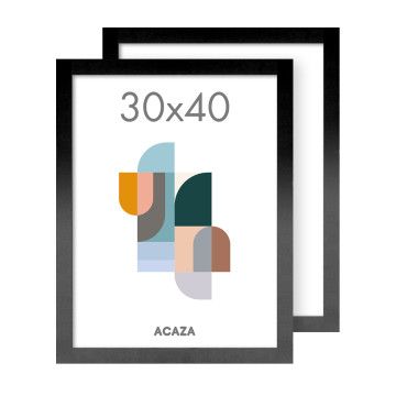 2er-Set Madison Fotorahmen - Format 30x40 cm- MDF-Holzrahmen - Schwarz