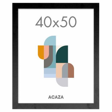 Bilderrahmen 40 x 50 cm mit bruchsicherem Plexiglas für Fotowand, großer Fotorahmen für Poster oder Bilder als Bilderwand Deko, Bilderrahmen schwarz