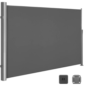 Windschutz – Gartensichtschutz – Sichtschutzwand – 180 x 400 cm – grau