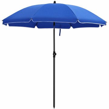 Stockschirm - Ø 160 cm - achteckig - neigbar - mit Tragetasche - blau
