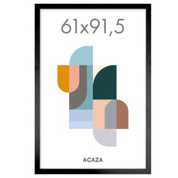 Bilderrahmen 61 x 91,5 cm mit bruchsicherem Plexiglas für Fotowand, großer Fotorahmen für Poster oder Bilder als Bilderwand Deko, Bilderrahmen schwarz