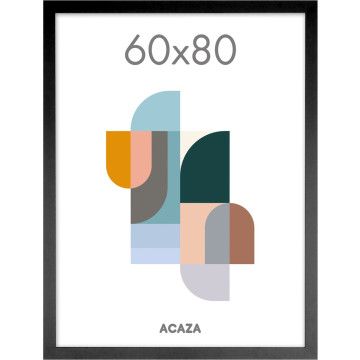 Bilderrahmen – Wechselrahmen – Fotorahmen – 60x80 cm – MDF – Holz – Schwarz