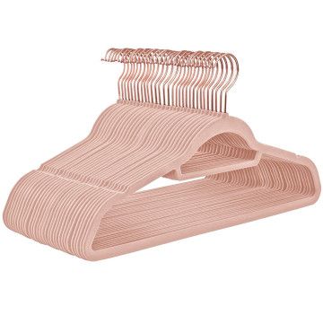 Rutschfeste Kleiderbügel - biegsam - drehbare Haken - 30 Stück - rosa