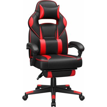 Computerstuhl – Gaming-Stuhl für Gaming/Büro/Homeoffice – belastbar – Kunstleder – Rot