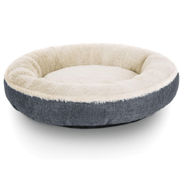 ACAZA Hundekorb - Haustierbett - Klein - 55 cm Durchmesser - Dunkelgrau