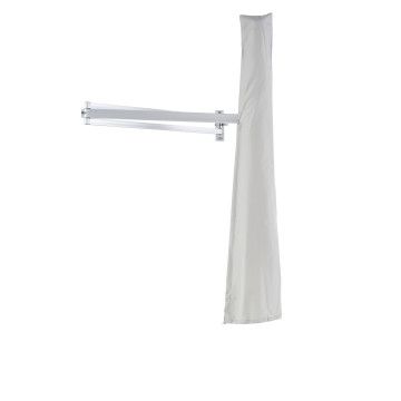 Sonnenschirm Schutzhülle bis 250cm Durchmesser, Abdeckung mit Stab für Wandsonnenschirme, wasserdichte Hülle für Gartenschirme aller Art, hellgrau