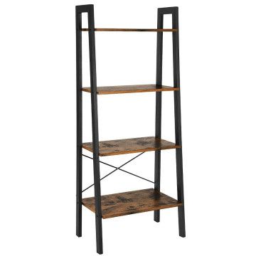 Bücherregal - Industrie-Look - 56x137x34 cm - Vintage Braun
