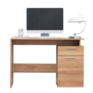 Schreibtisch - Computertisch - Bürotisch - Desk - 110x75x53 cm - Helle Eiche