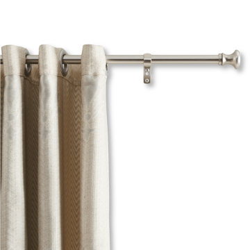 Lange Gardinenstange - ausziehbare Gardinenstange - Stange von 240-360 cm - silbergrau