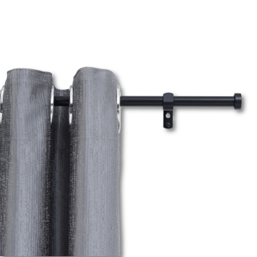 Ausziehbare Gardinenstange - Verstellbare Vorhangstange - Stange von 240 - 340 cm - Schwarz