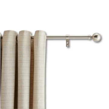 Lange Gardinenstange - Ausziehbare Gardinenstange - Stange von 255-375 cm - Silber