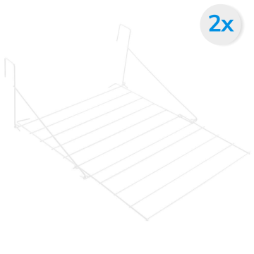 Set mit 2 Wäscheständern – 2 Gestelle zum Trocknen von Handtüchern oder Kleidung – Aufhängbar – Weiß