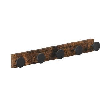 ACAZA Langer Garderobenständer mit 5 Knöpfen, Wandgarderobe, Vintage Brown