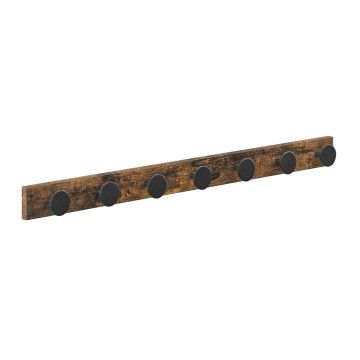 ACAZA Langer Garderobenständer mit 7 Knöpfen, Wandgarderobe, Vintage Braun