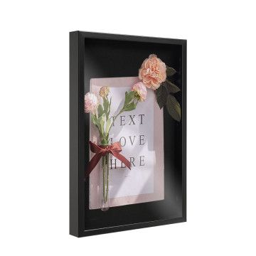Fotorahmen in 3D - Box Frame - Fotorahmen - 6 cm tief - MDF - 40x60cm - Schwarz