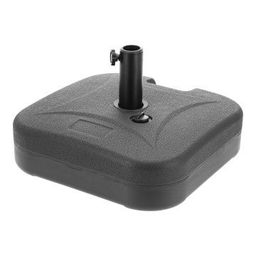 Sonnenschirmständer – Sonnenschirmplatten – Sonnenschirmfüße – bis 24 kg – schwarz – quadratischer Sonnenschirmständer – Schirmständer