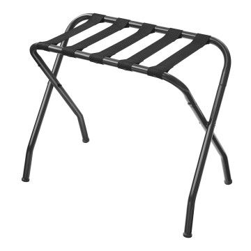 Gepäckablage – Gepäckhalter für Schlafzimmer – Stahlrahmen – Klappbar – für Gästezimmer – Schwarz