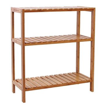 Badezimmerregal - 3 Böden - 60x66x26 cm - Bambus