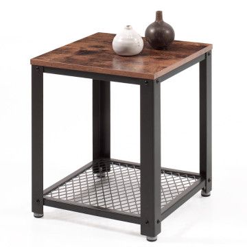 Quadratischer Beistelltisch - 45x55x45 cm - vintage braun