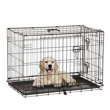 Hundebox – Hundekäfig – 75 x 47 x 54,5 cm – Metall – Schwarz