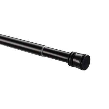 Duschvorhangstange XL, verstellbar von 140 bis 260 cm, selbsthemmend, schwarz
