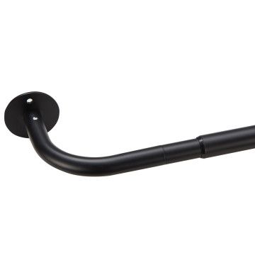 Vorhangschiene - für Verdunkelungsvorhänge - ausziehbar - von 120 bis 210 cm - schwarz