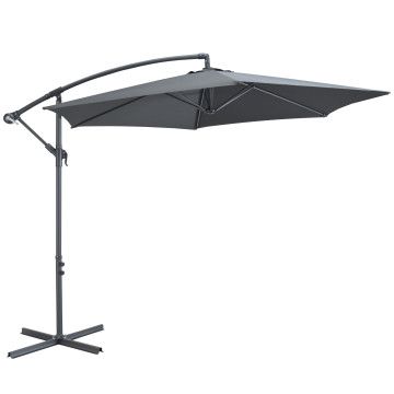 Sonnenschirm - Langlebiger, schwimmender Sonnenschirm Ø300 cm ‚ Kippbar ‚ 3 Meter Durchmesser - Grau Sonnenschirm - Langlebiger, schwimmender Sonnenschirm Ø300 cm ‚ Kippbar ‚ 3 Meter Durchmesser - Grau