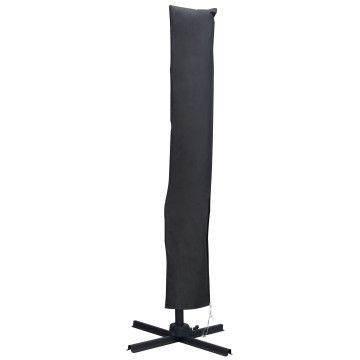 Sonnenschirm Schutzhülle bis 250cm Durchmesser, Abdeckung mit Stab für Ampelschirme, wasserdichte Hülle für Gartenschirme aller Art, hellgrau Sonnenschirm Schutzhülle bis 250cm Durchmesser, Abdeckung mit Stab für Ampelschirme, wasserdichte Hülle für Gartenschirme aller Art, hellgrau