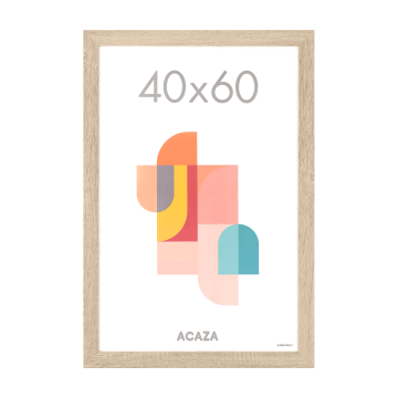 ACAZA Bilderrahmen - Bilderrahmen - 40x60 cm - MDF-Holz - Farbe: Eiche hell
